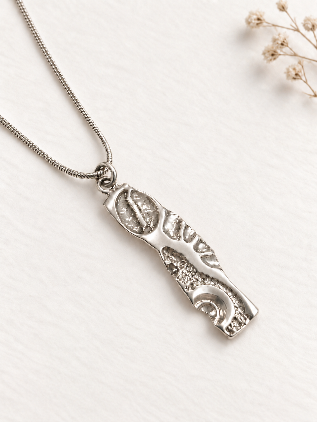 Collier café - et empreinte d'oursin - Marie-Êve Bordeleau