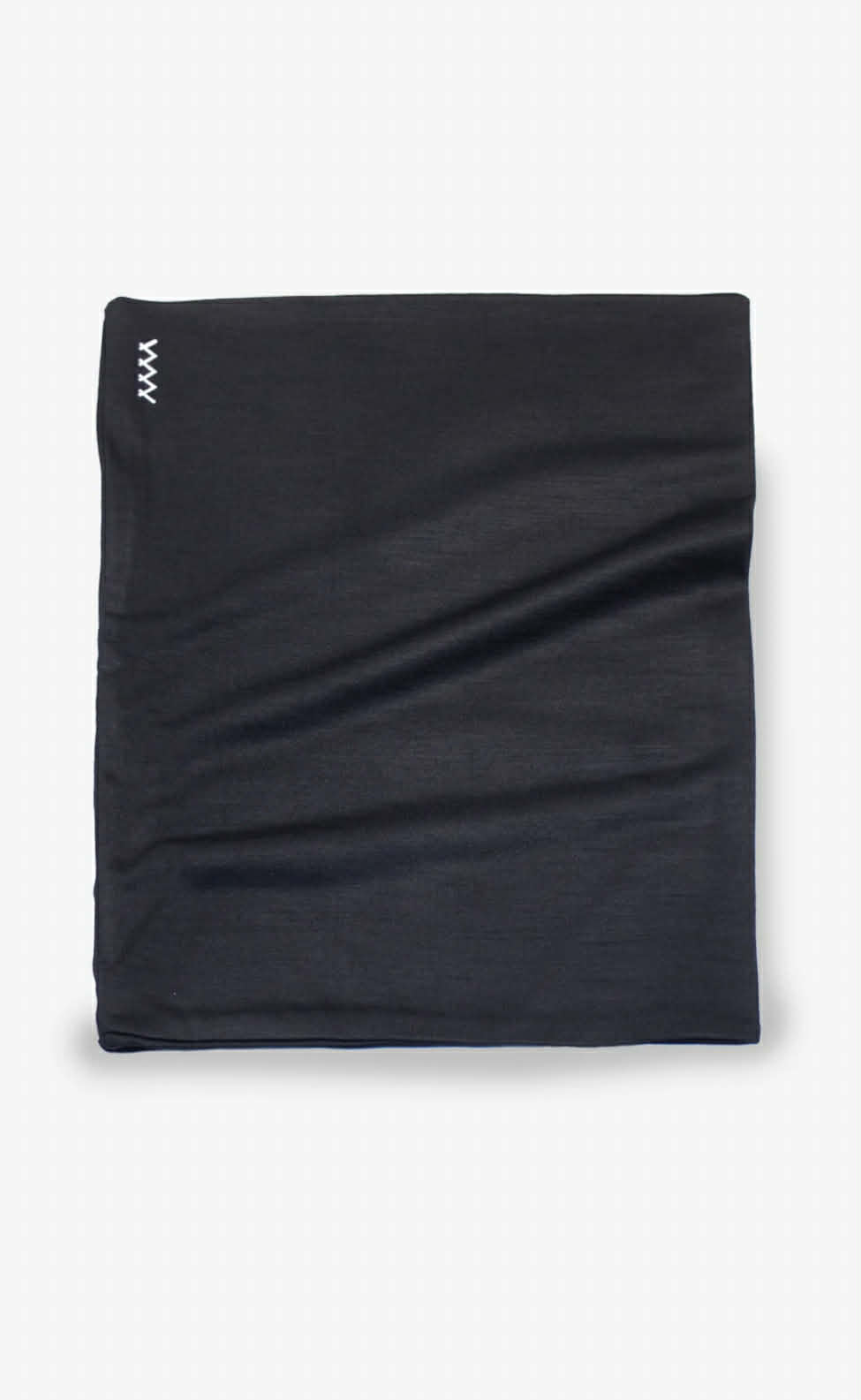 Cache-Cou double 100 % Mérinos Noir - Bonnetier