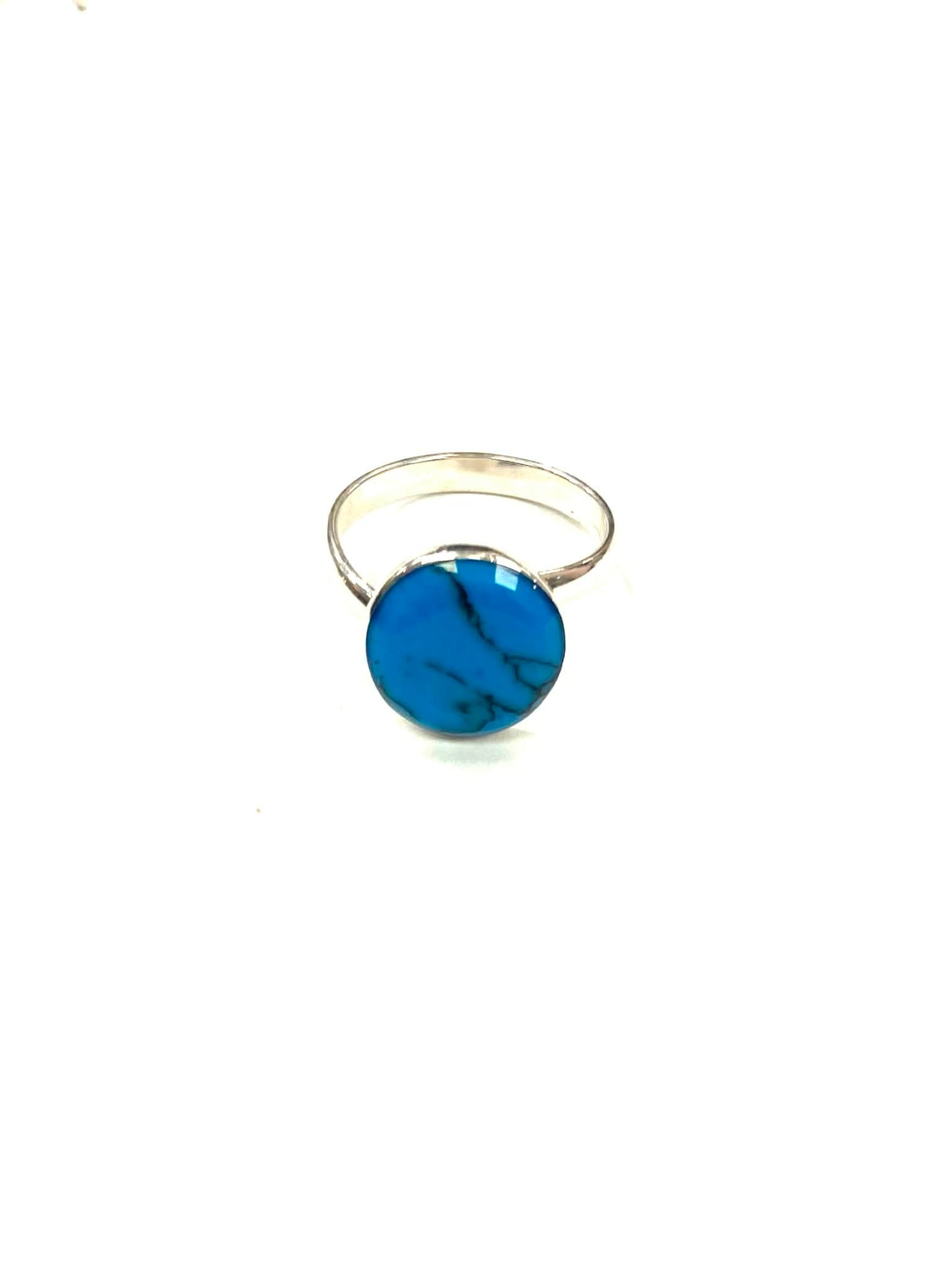 Bague marbré ajustable - Cercle - Bleu - Rouge Aventure