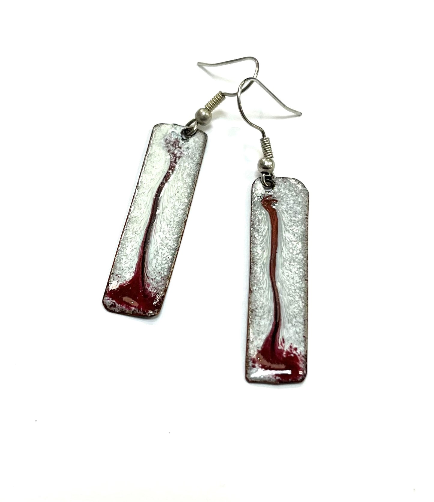 BO Orchidée - Enamel on copper - RA46 - Rouge Aventure