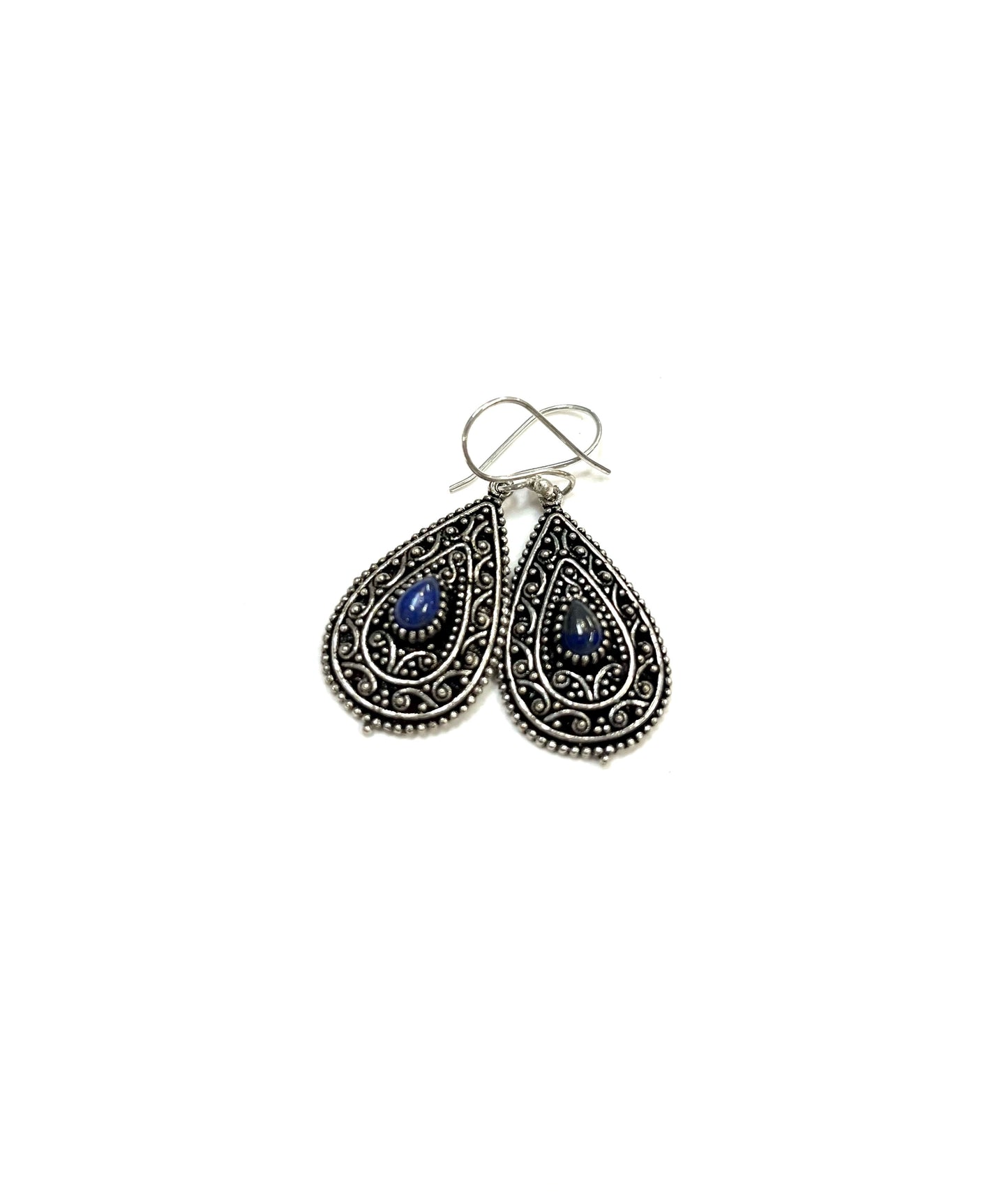 Boucles d'oreilles Boond RI08 - Pierre mauve - Argent - Rouge Import
