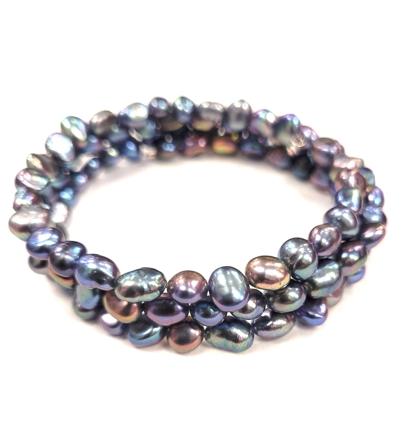 Bracelet de perles - Noir - Rouge Inox