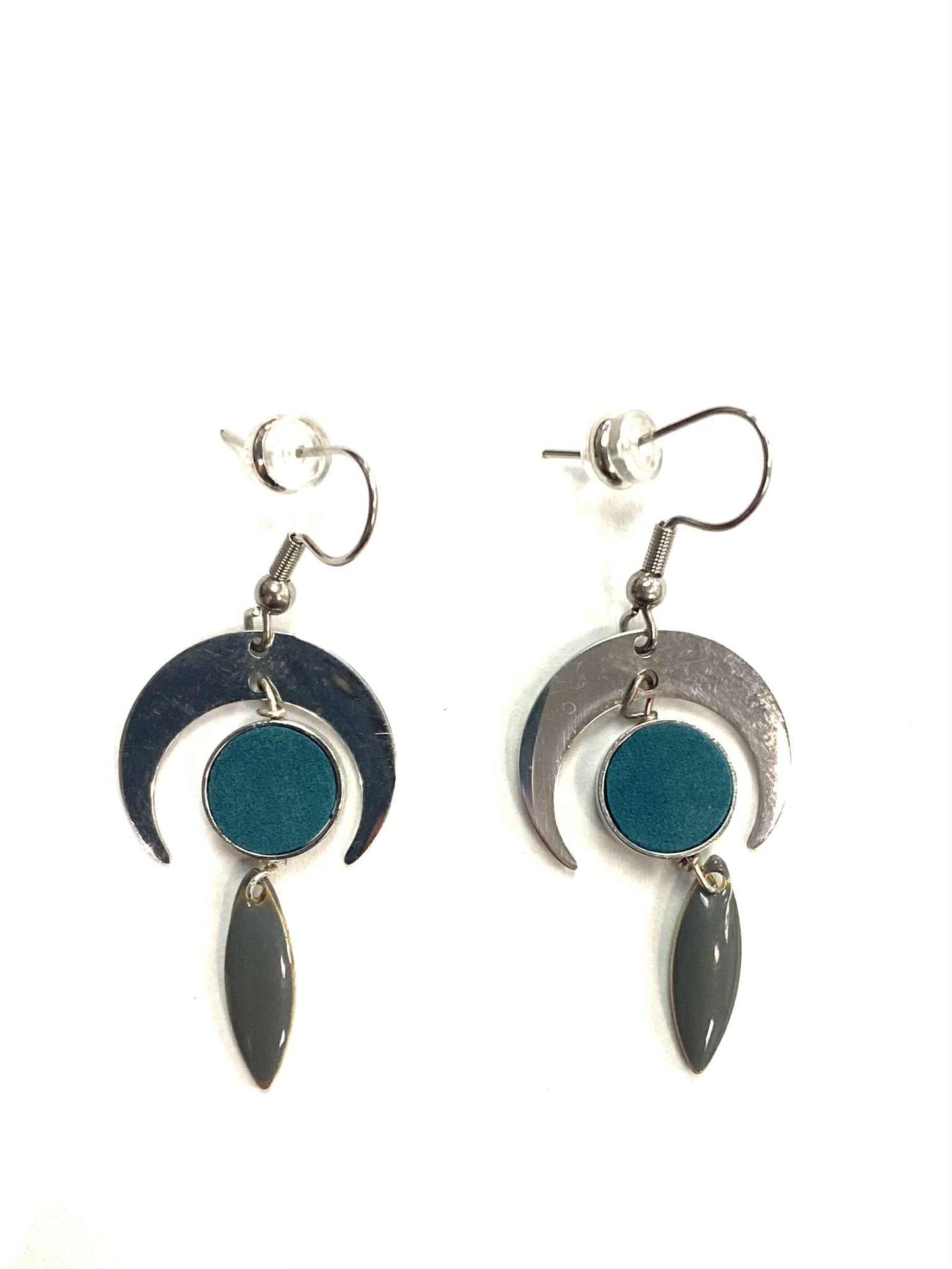 Earrings - Shell - Gold - Red Stainless Steel