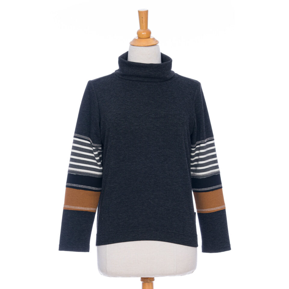 Chandail chicouté Charbon et cognac