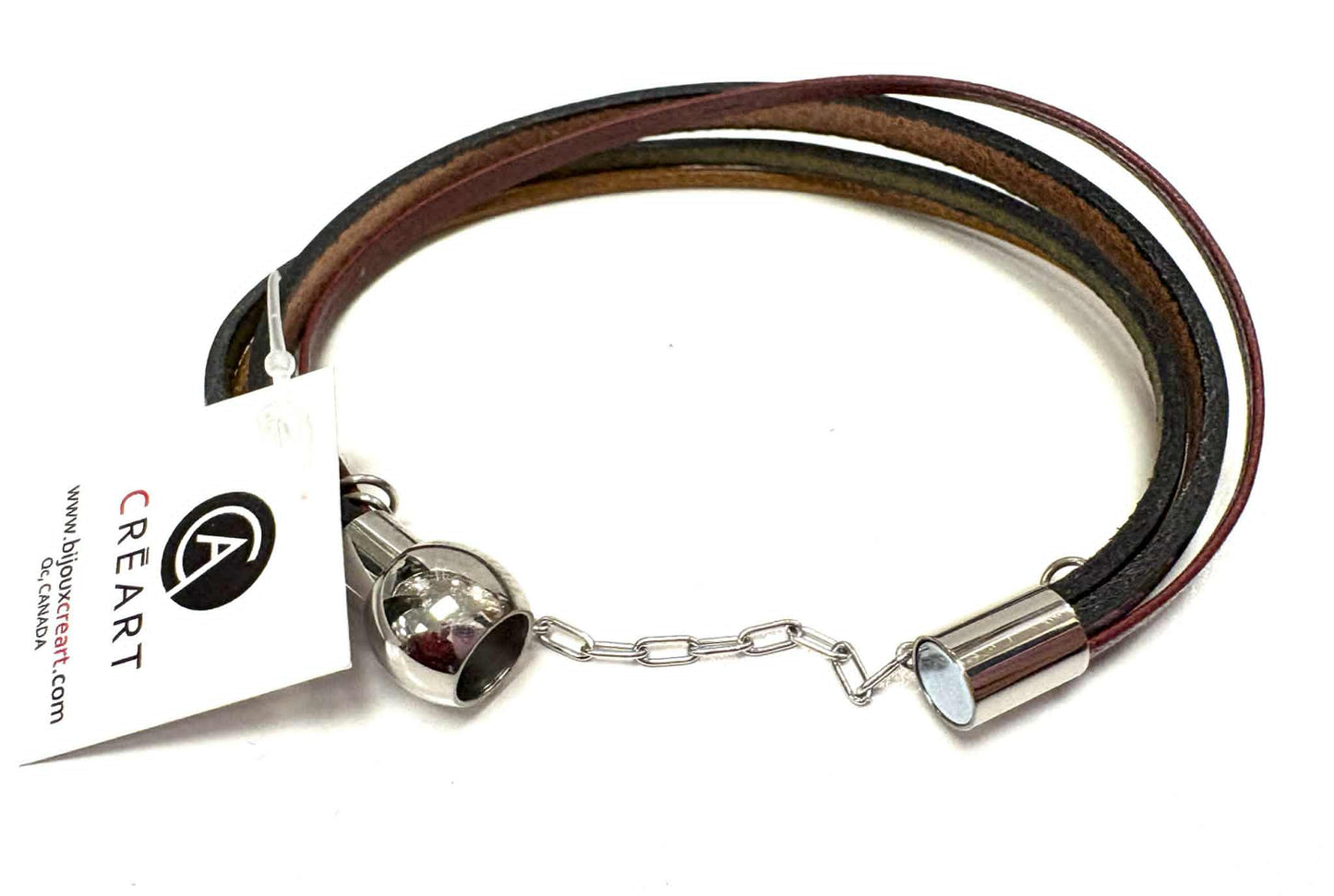 Bracelet zip mandala coloré - Créart