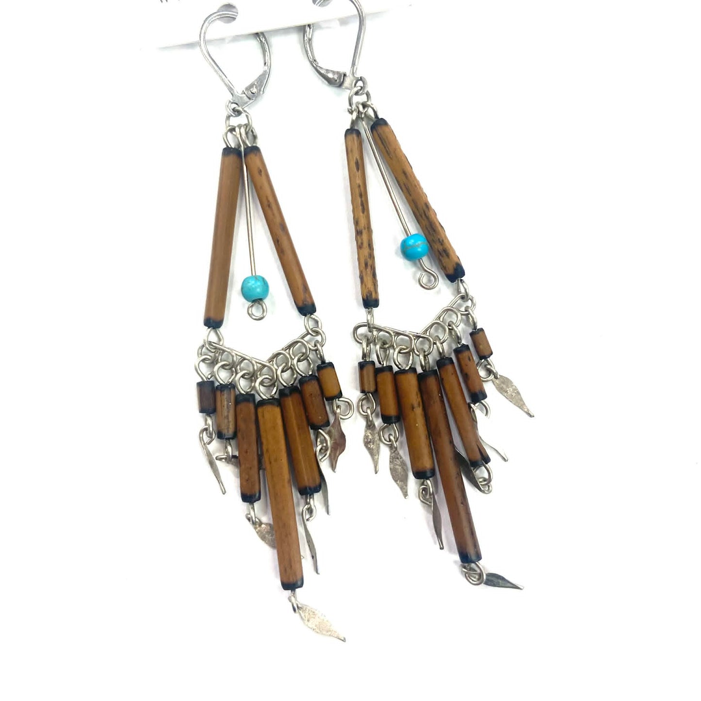 BO bambou foncé - Perle bleue - CR3- Rouge Aventure