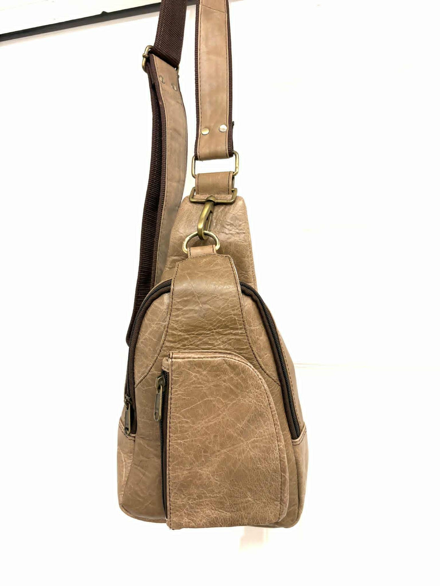 Sac bandouillère brun pâle - SUN