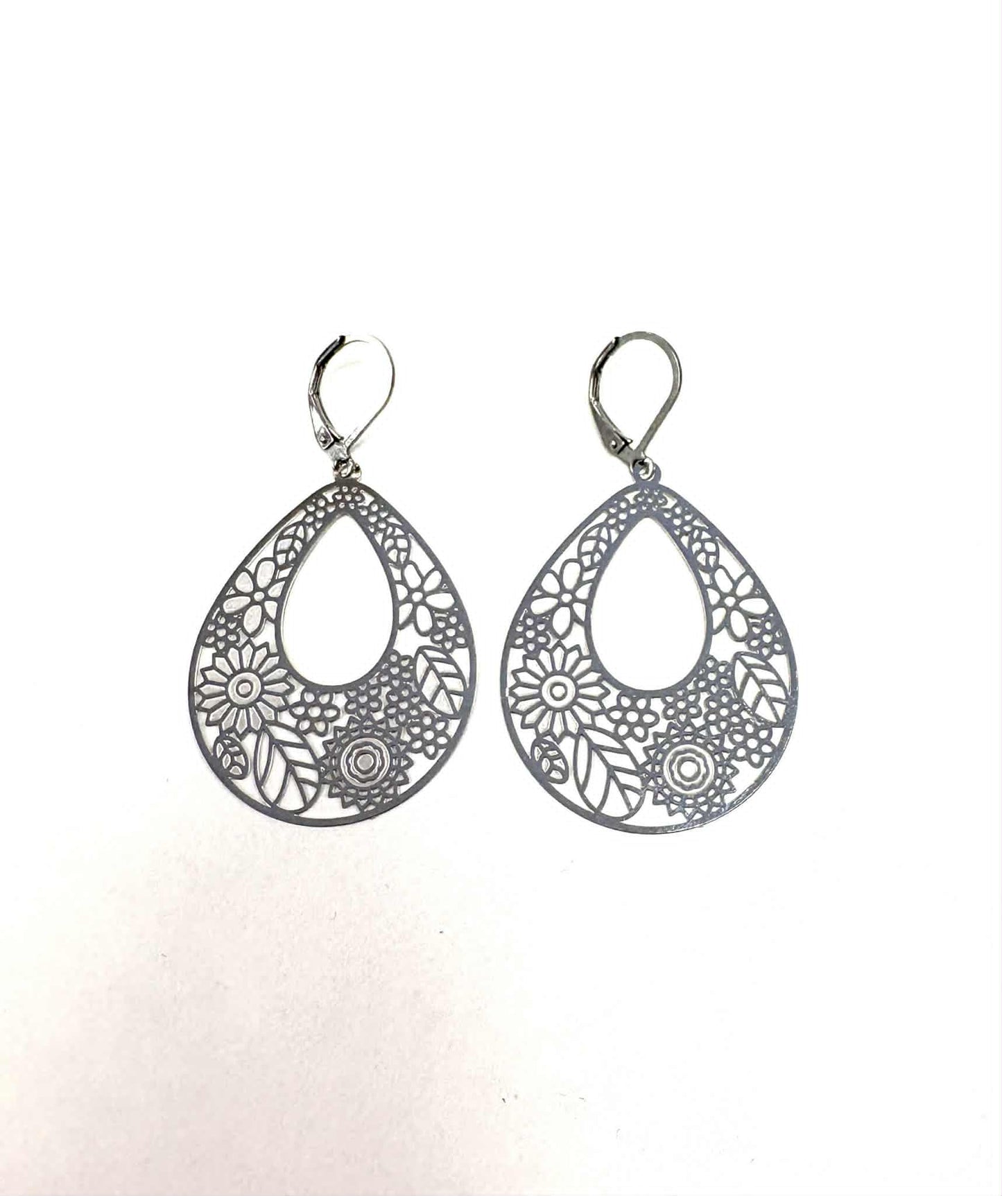 Boucle d'oreille -13- Rouge inox