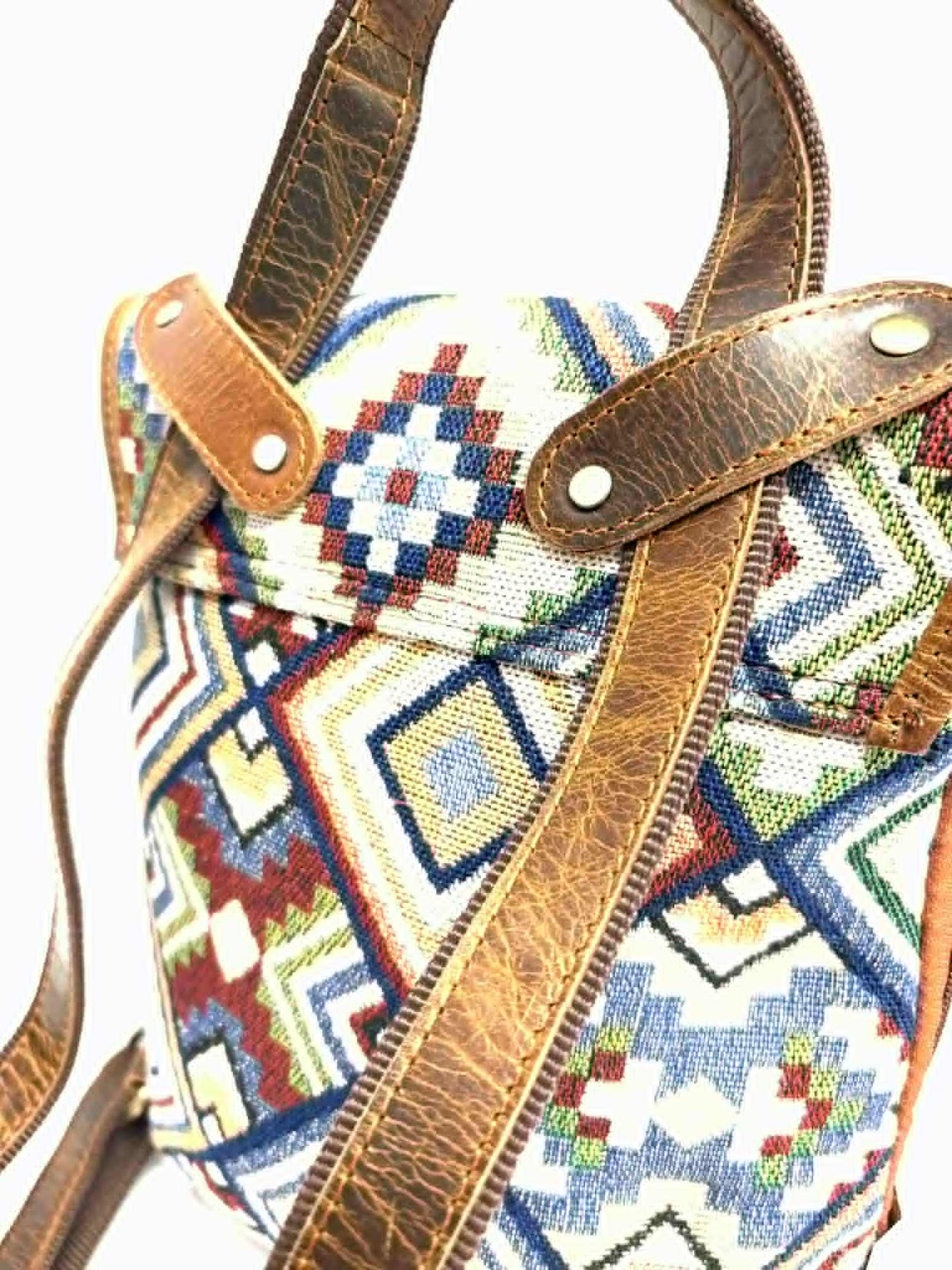 Sac à dos cuir brun - Rouge Import