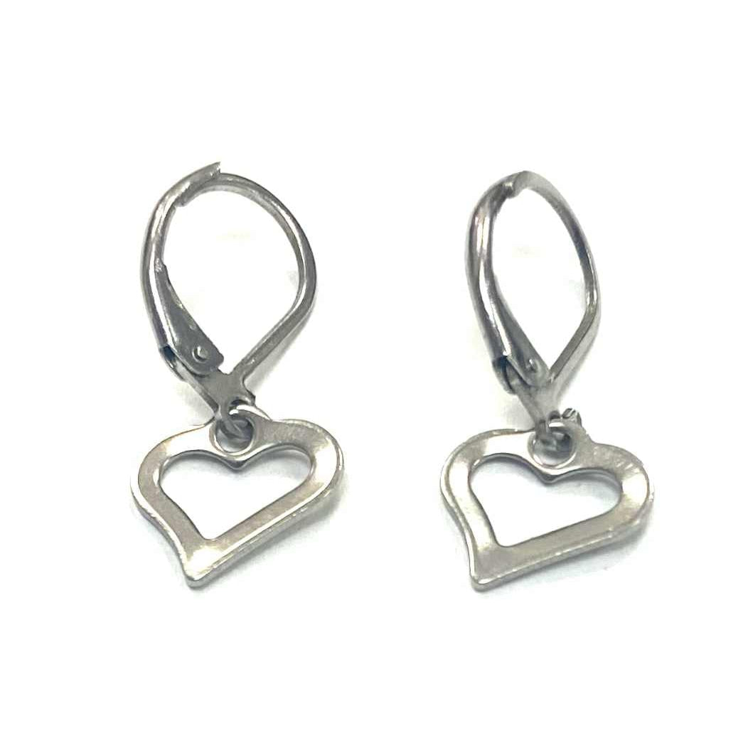 Boucle d'oreille - Coeur (3 Variantes - or - or rose - argent) - Rouge Inox