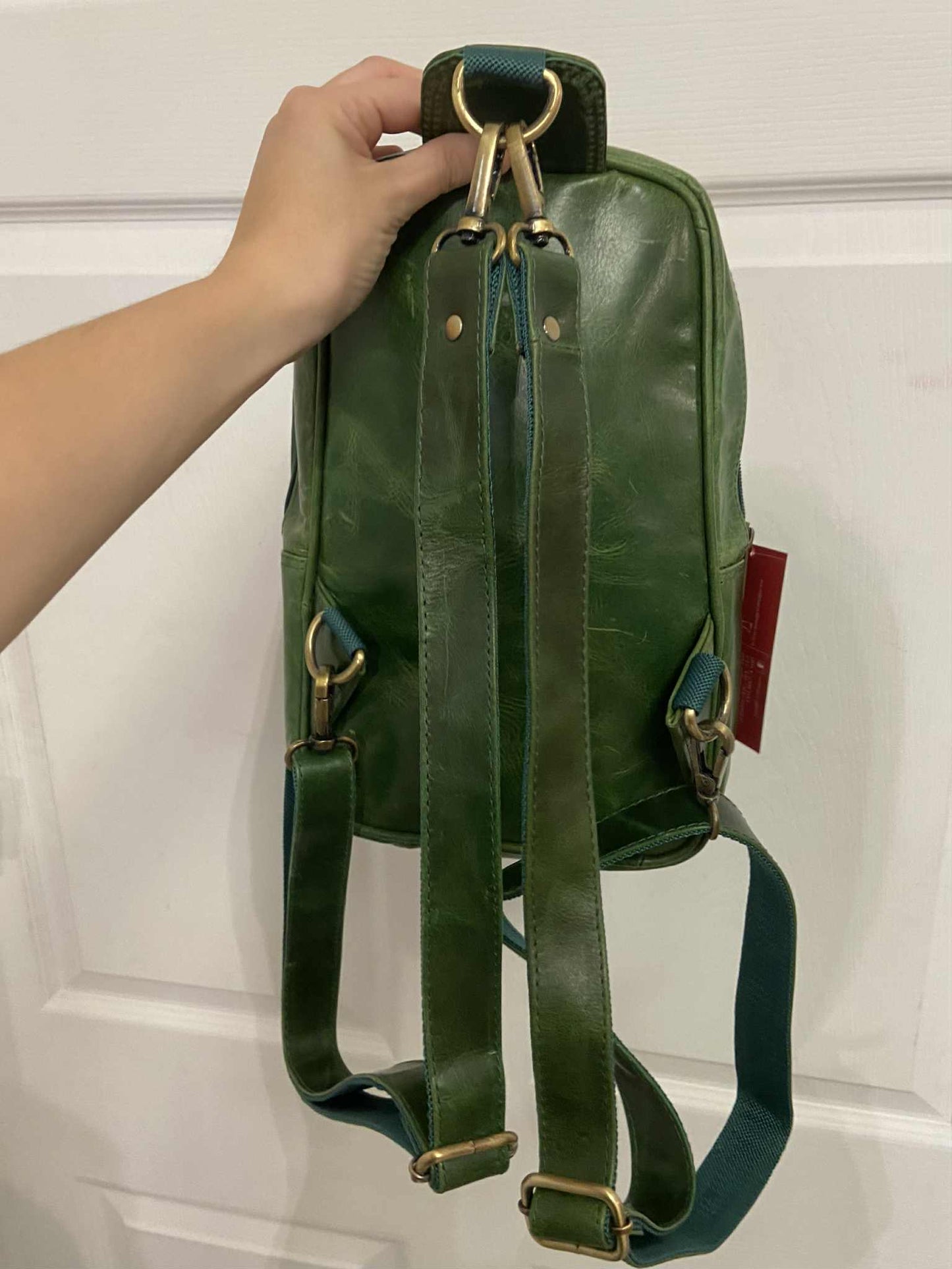 Sac à dos allongé cuir - 3 couleurs offertes - Rouge Import