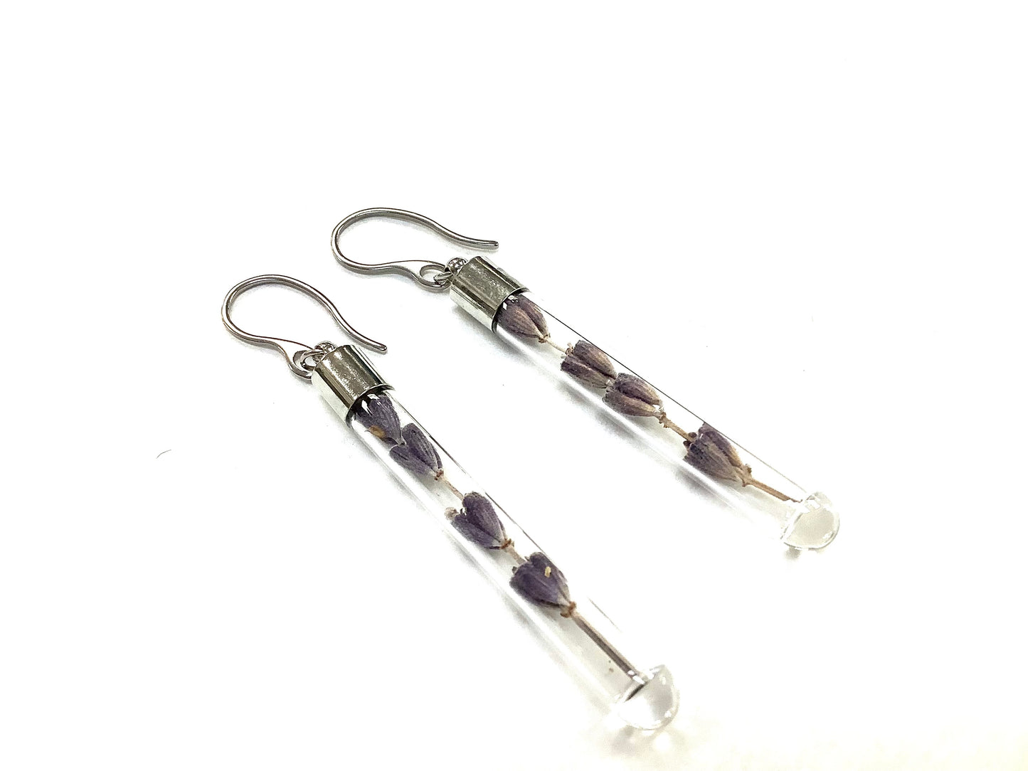 Boucles d'oreilles Lavande - Longues - Asha