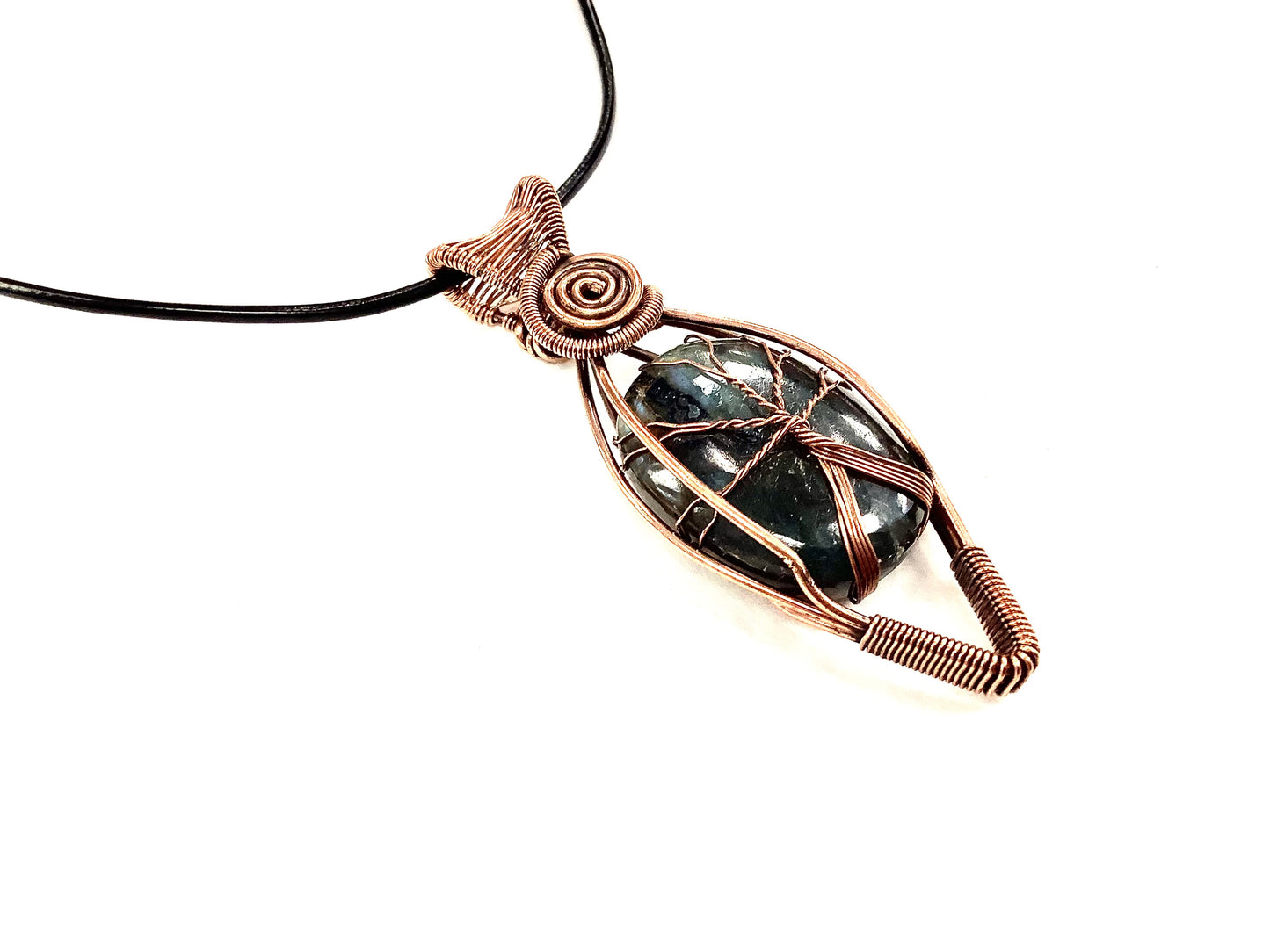 Aisha Pendant - Imported Stone on Copper Wire - RA71 - Red Adventure
