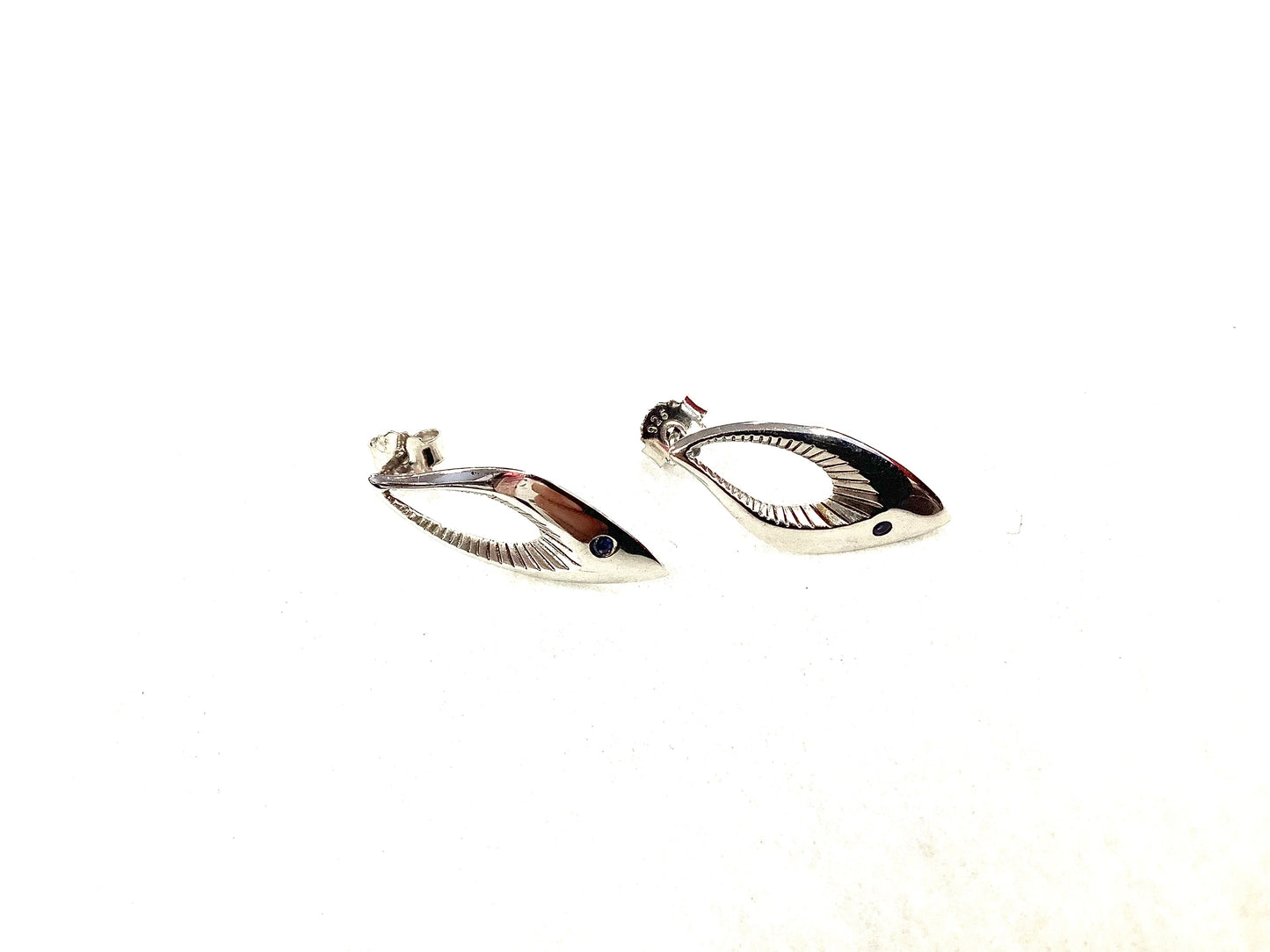 Boucles d'oreilles Fléchettes - Zéphyr - Rouge Argent 925