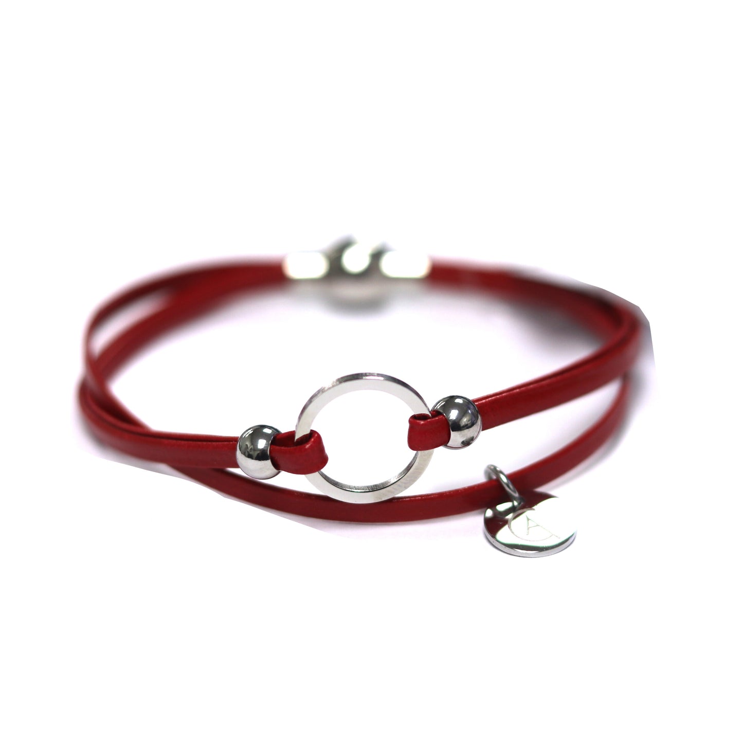 Bracelet mini Lara - Rouge Uni - Cré'art