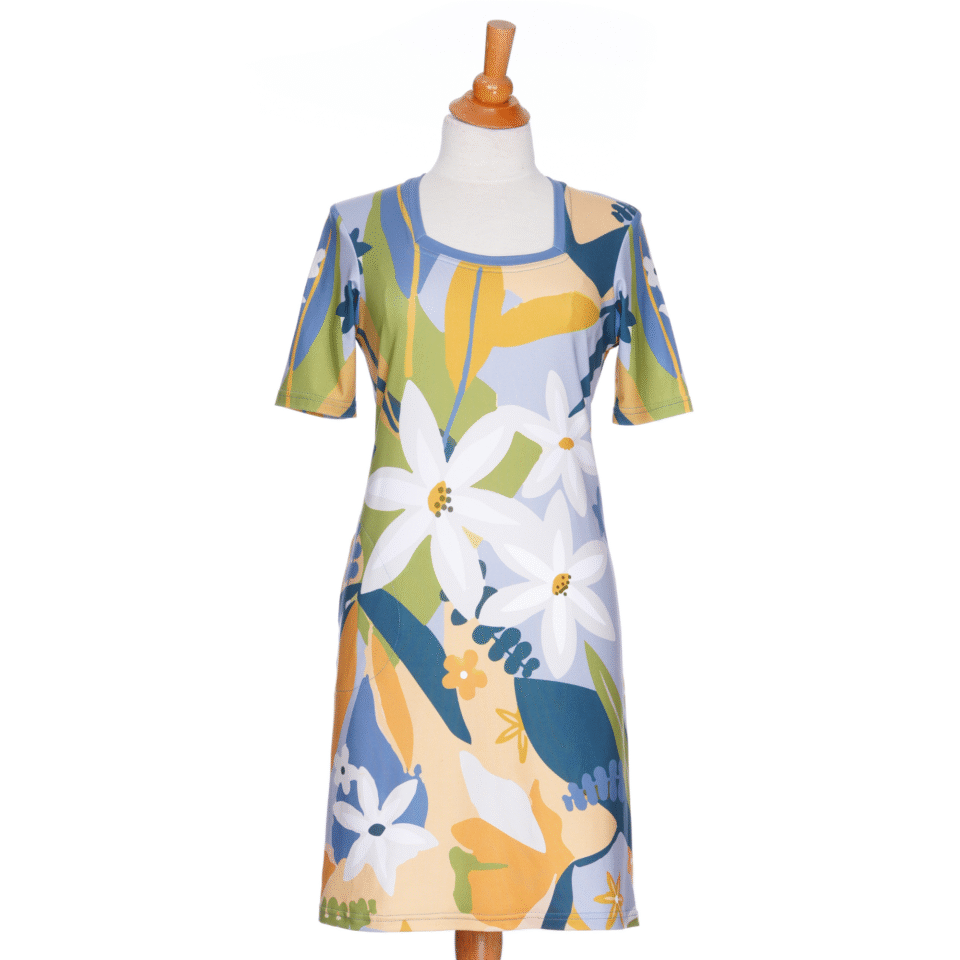 Robe Mojito - Bleu et jaune