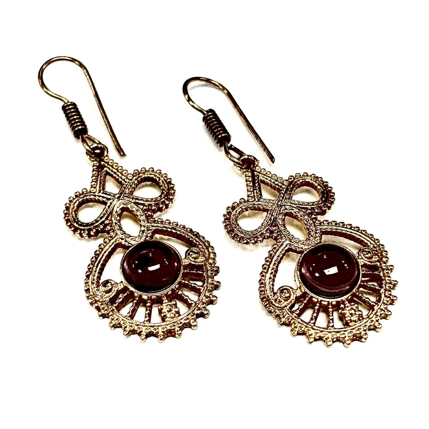 Boucles d'oreilles C21 - Violet & Or