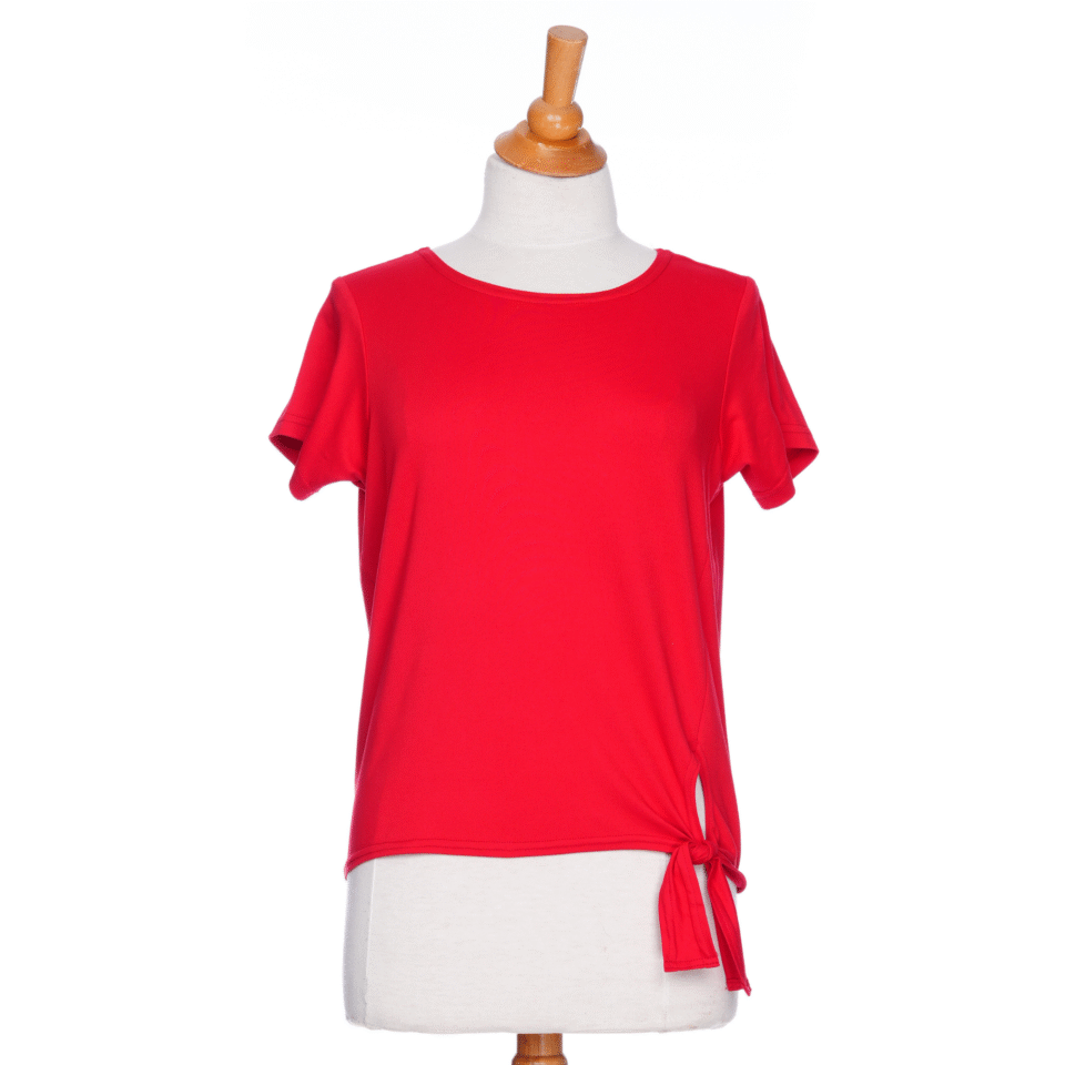 T-shirt tropical Rouge