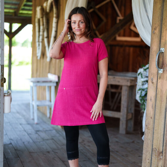 Tunique Noire Et Rose LMV Modèle Eloise - Taille 36 - Occasion Très Bon état