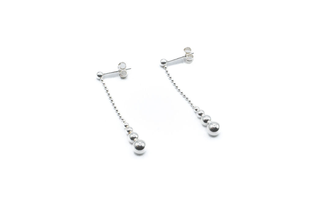 Boucles d''oreilles - Goutelettes- Rouge - Rouge Argent 9.25