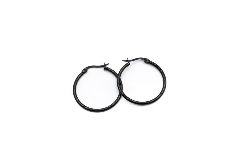 Bo Cercle - Noir - Rouge inox