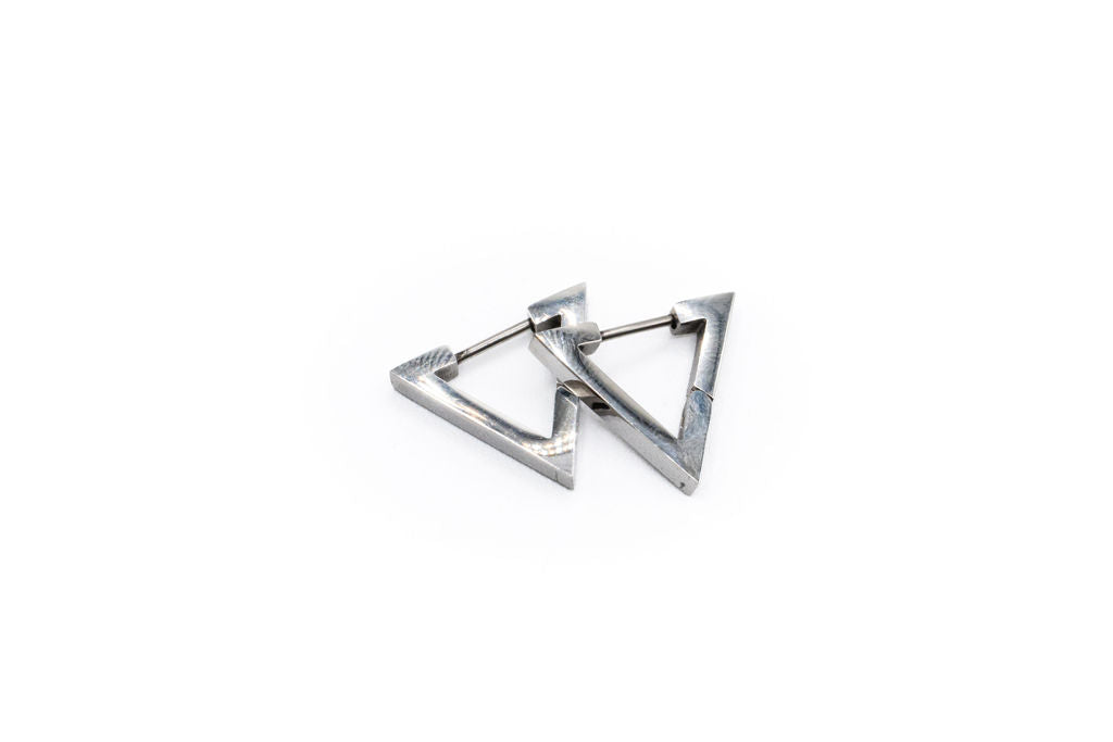 Bo Triangle - Argent - Rouge Inox