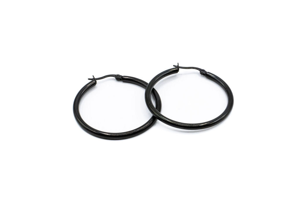 Bo Cercle - Noir - Rouge inox