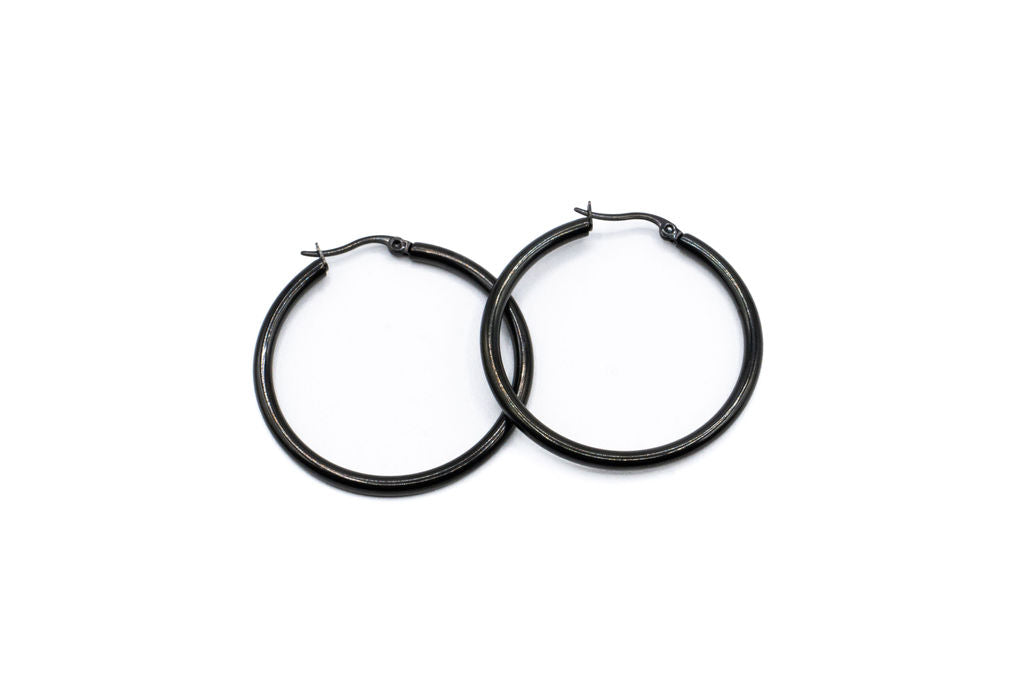 Bo Cercle - Noir - Rouge inox