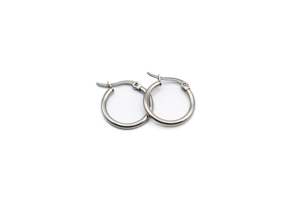 Bo Circle - Silver - Red Stainless Steel