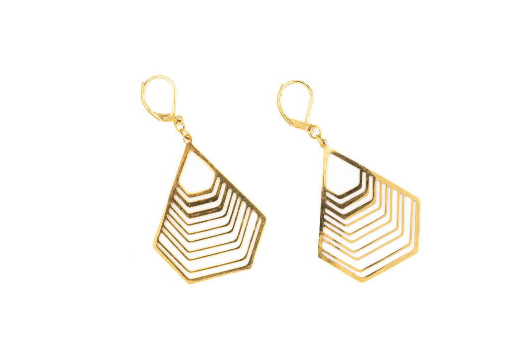 Geometric Bo - Gold - Red Stainless Steel