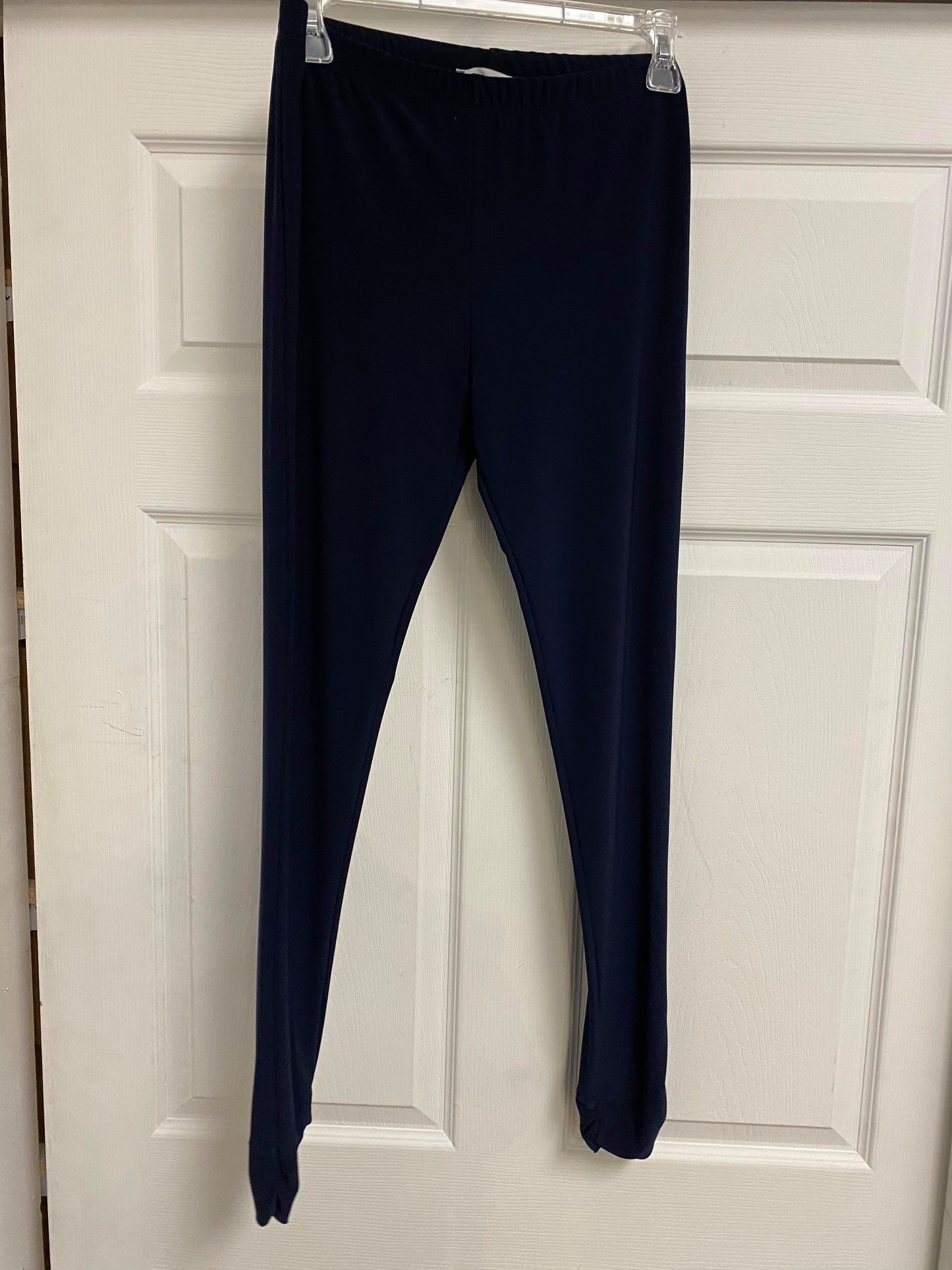 Navy pleated leggings
