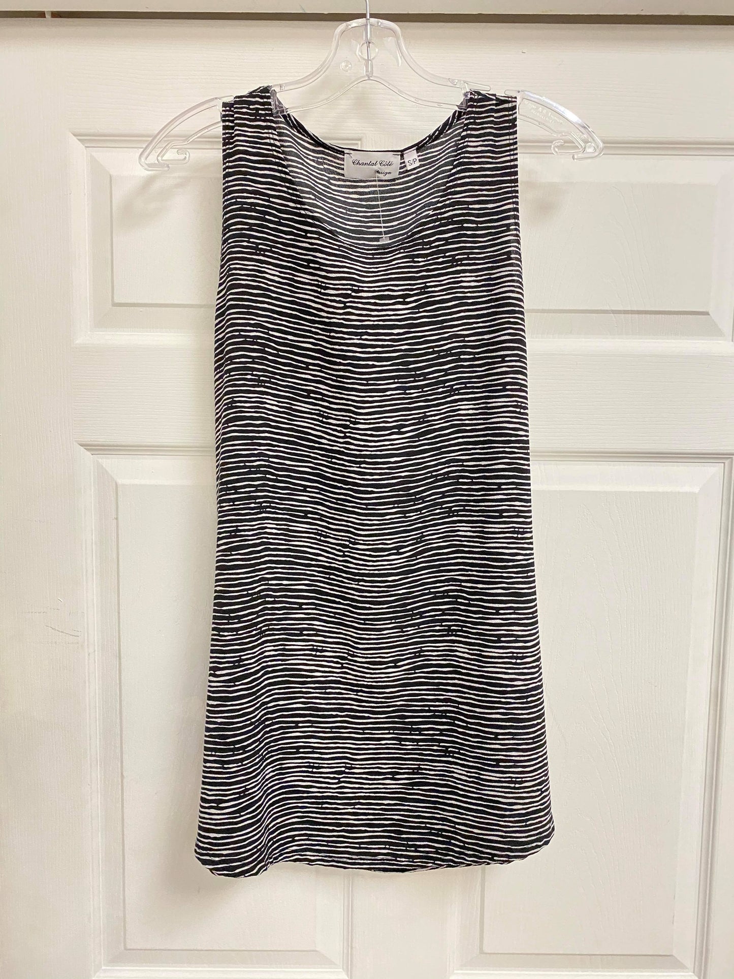 Camisole Blanche et Noir C1262 - Chantal Côté