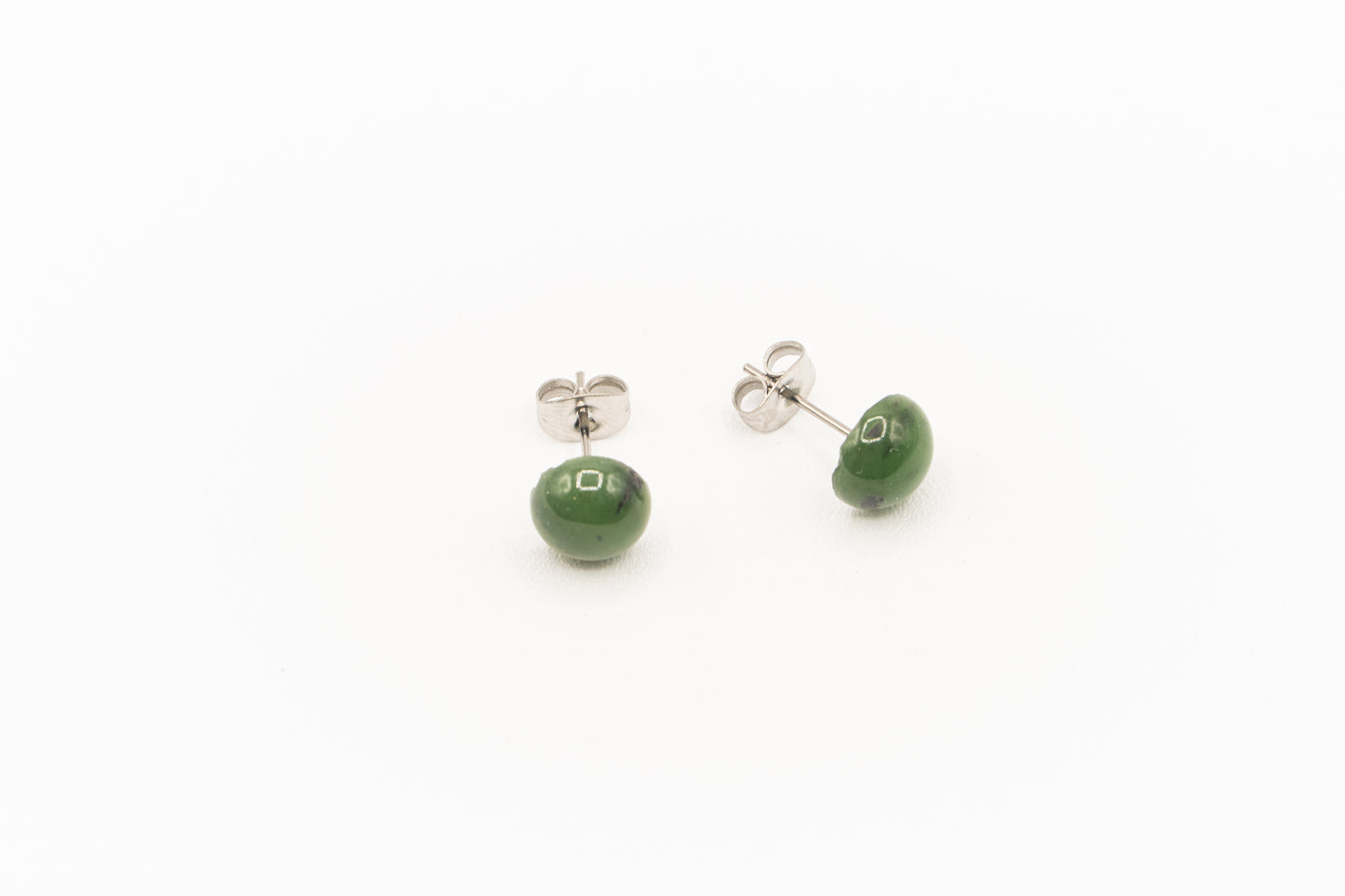 Bo Demi-sphère - 6MM- Jade- vertes forêt - Rouge inox