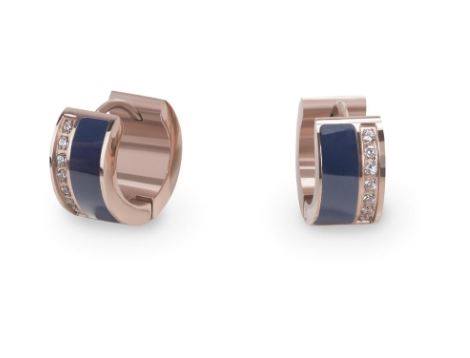 Boucle d'oreilles anneaux bleu - Mia