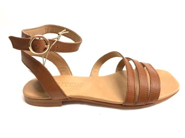 Madeleine Cognac Sandal - Ten Points