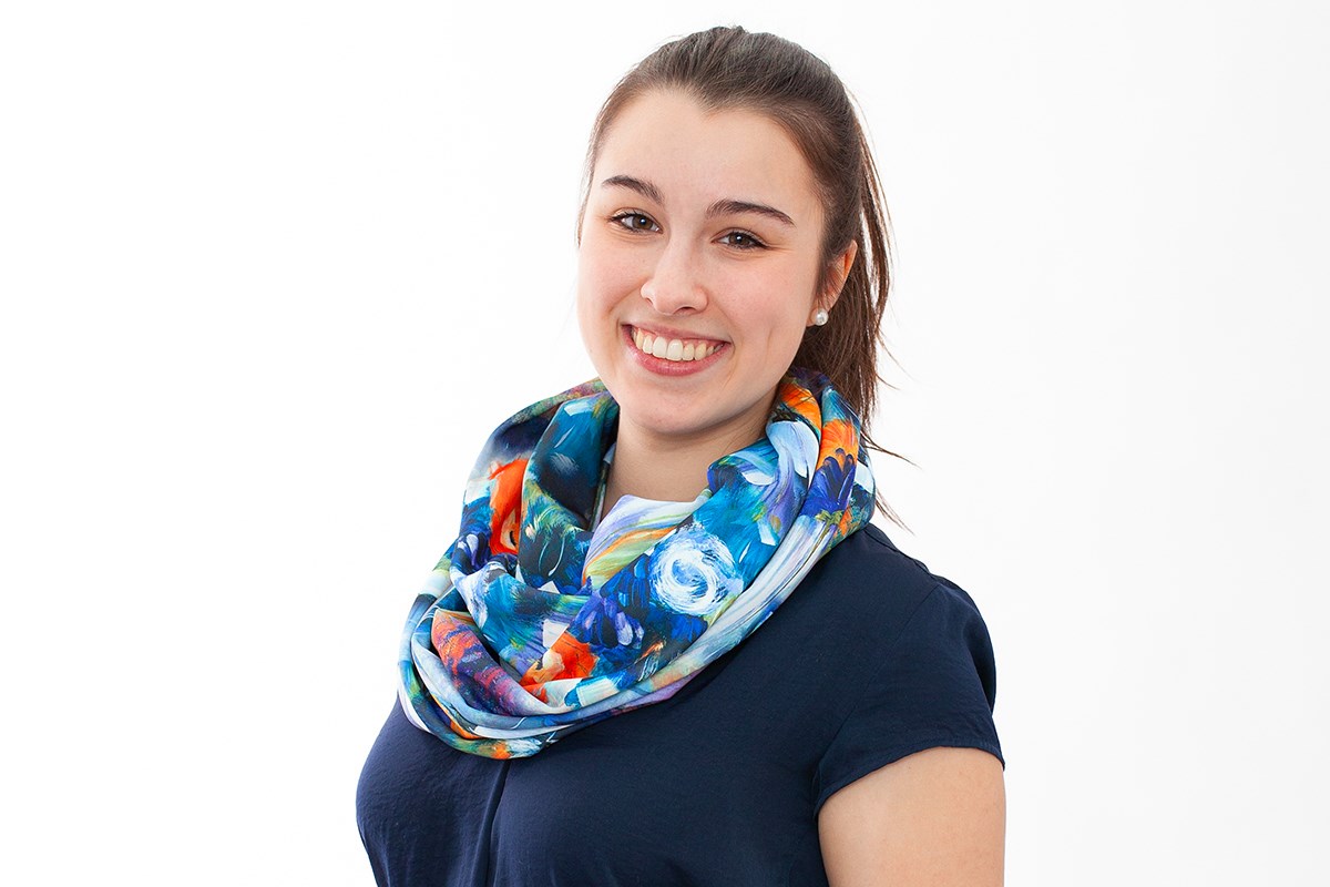 Blue paint baluchon scarf