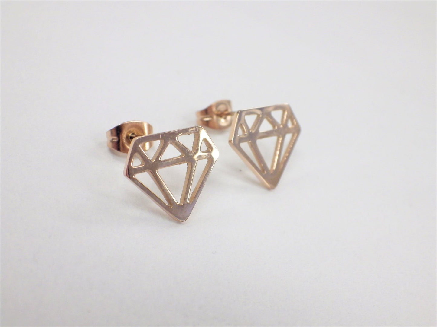 BO Diamant Inox Or Rose - Rouge Inox