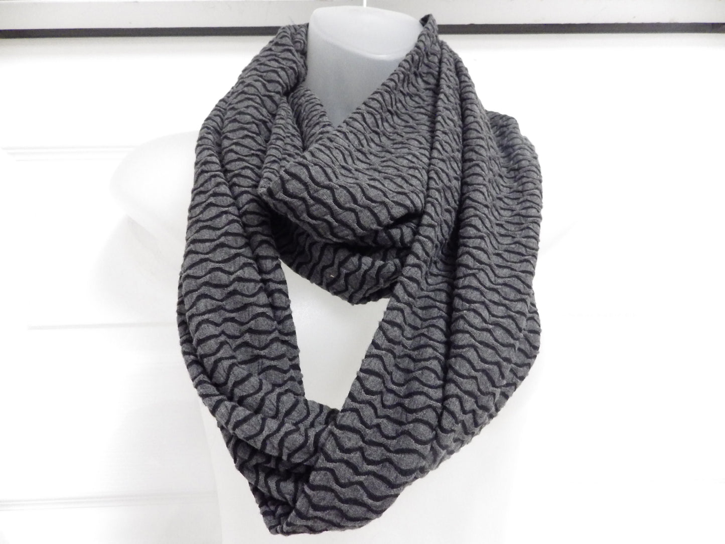 Foulard Baluchon charcoal vague noir