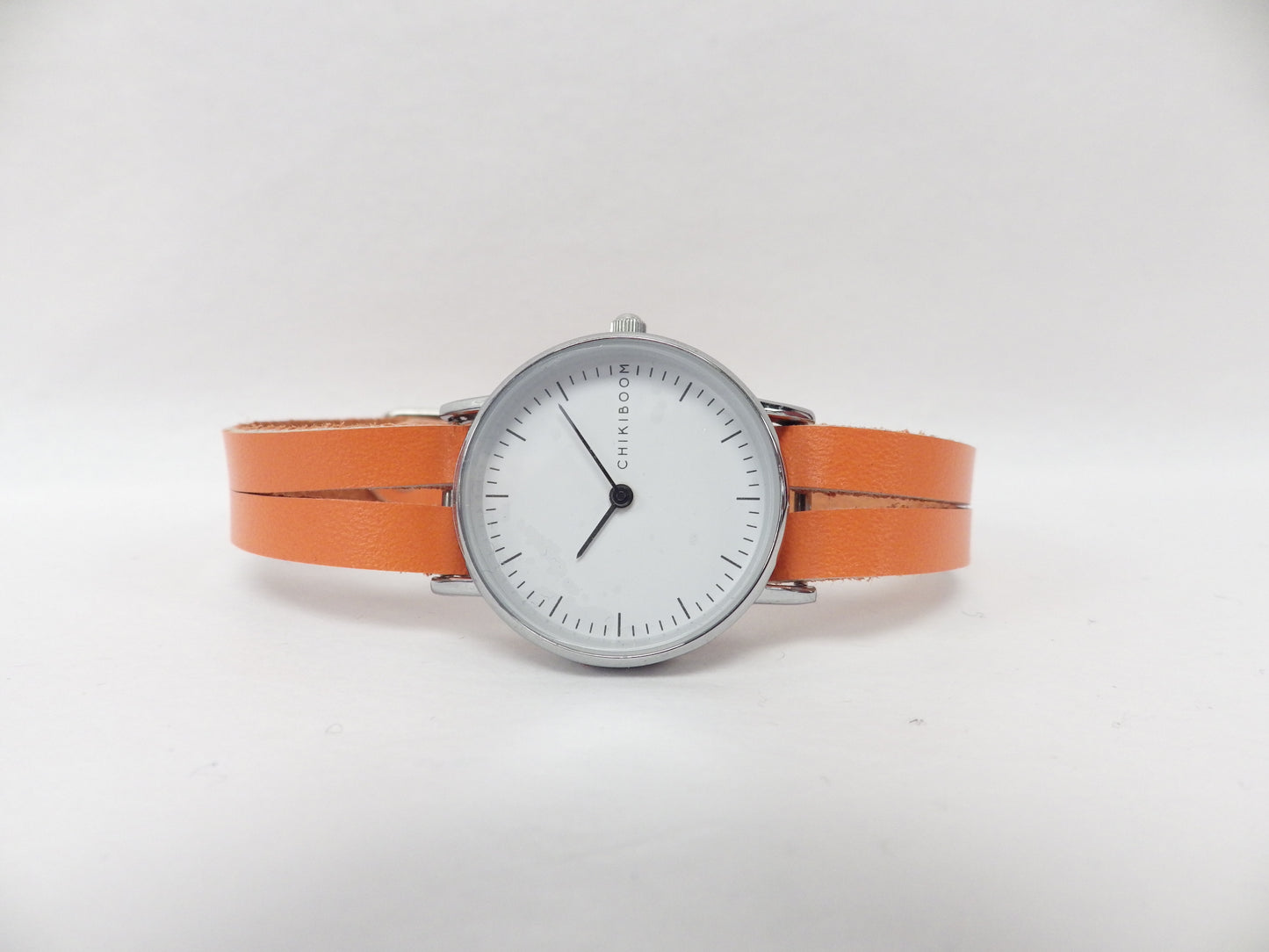 Montre mince orange Chikiboom