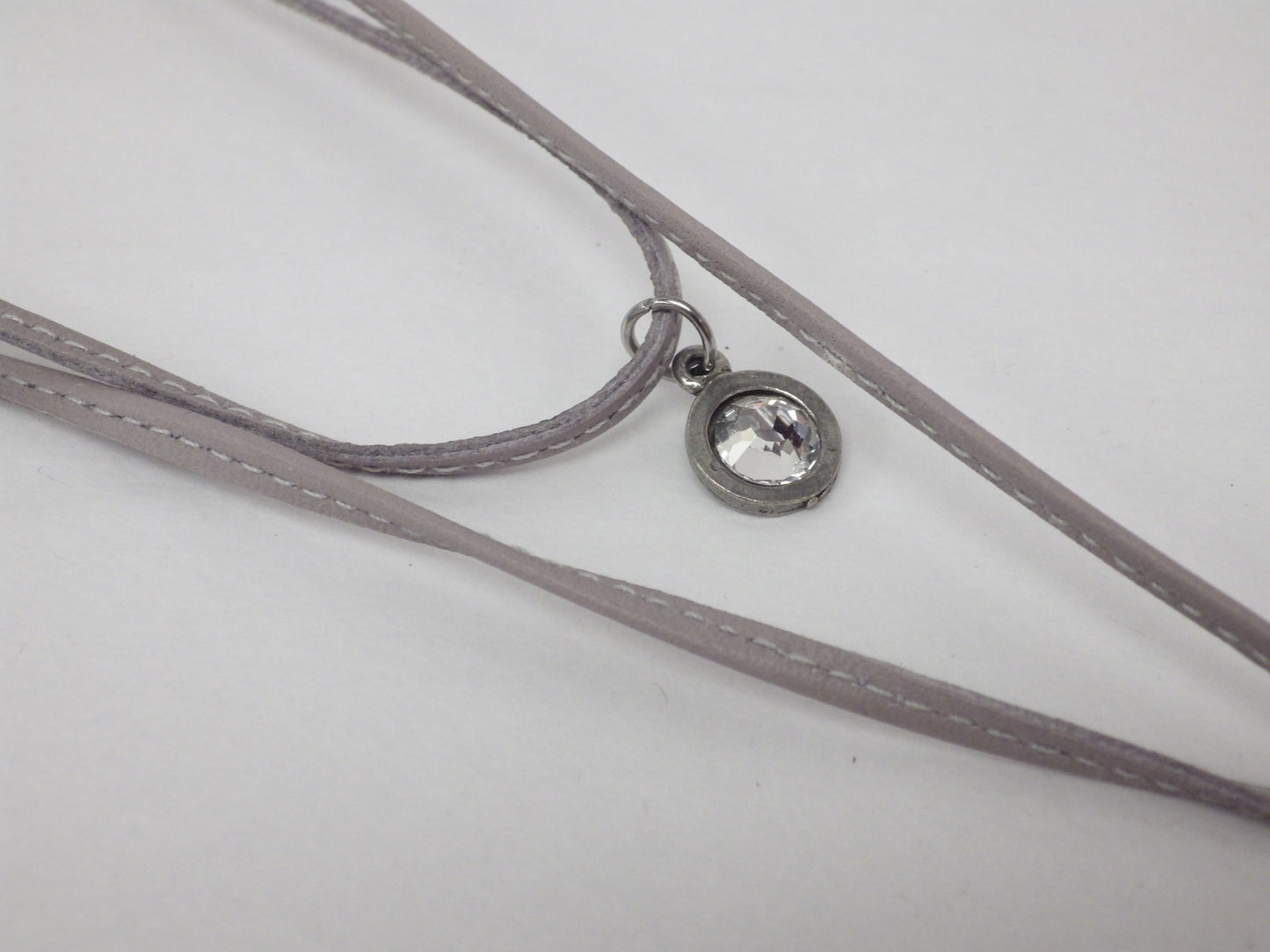 Collier long choker cuir - Créart