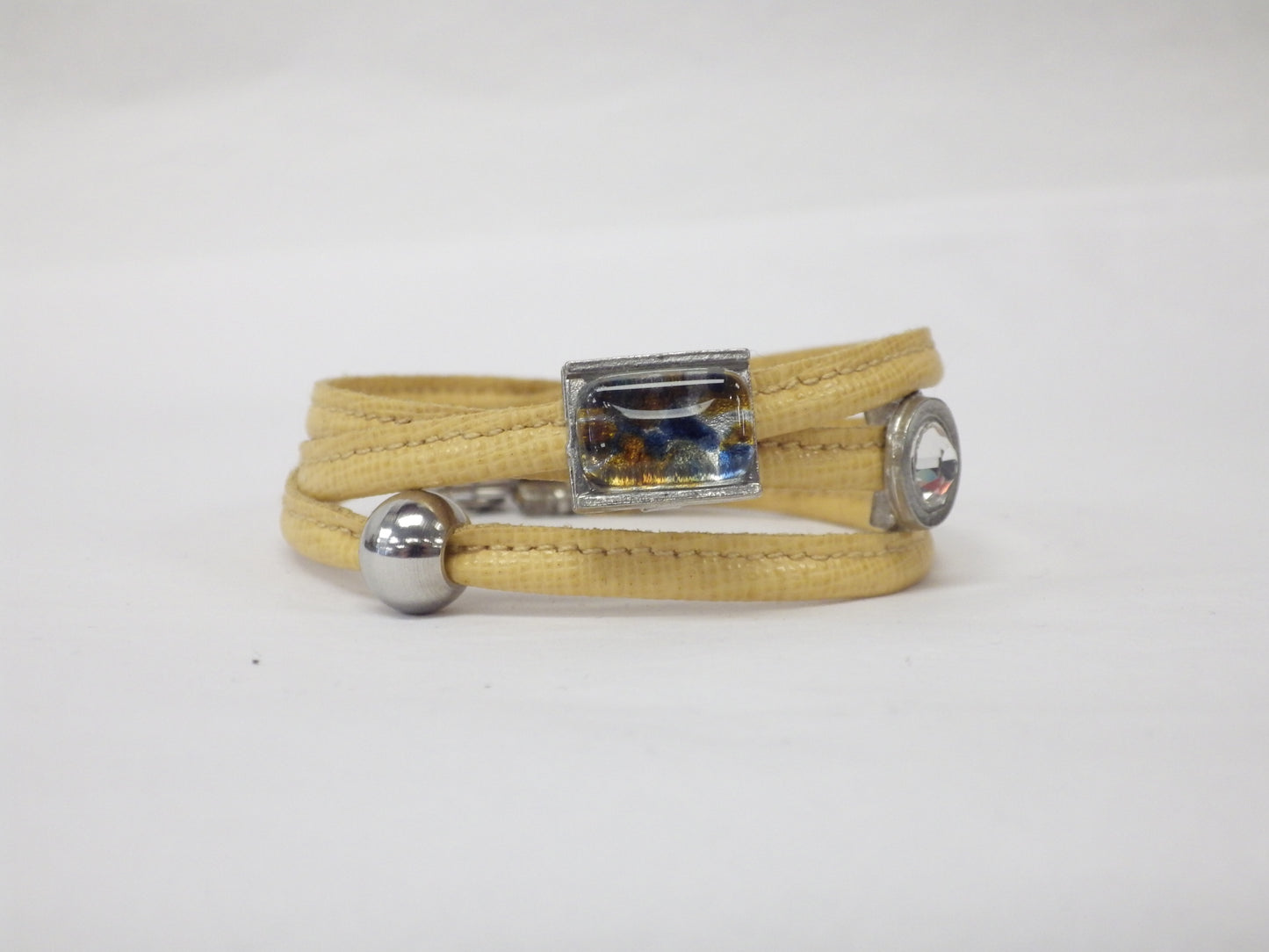 Yellow twist bracelet - Créart