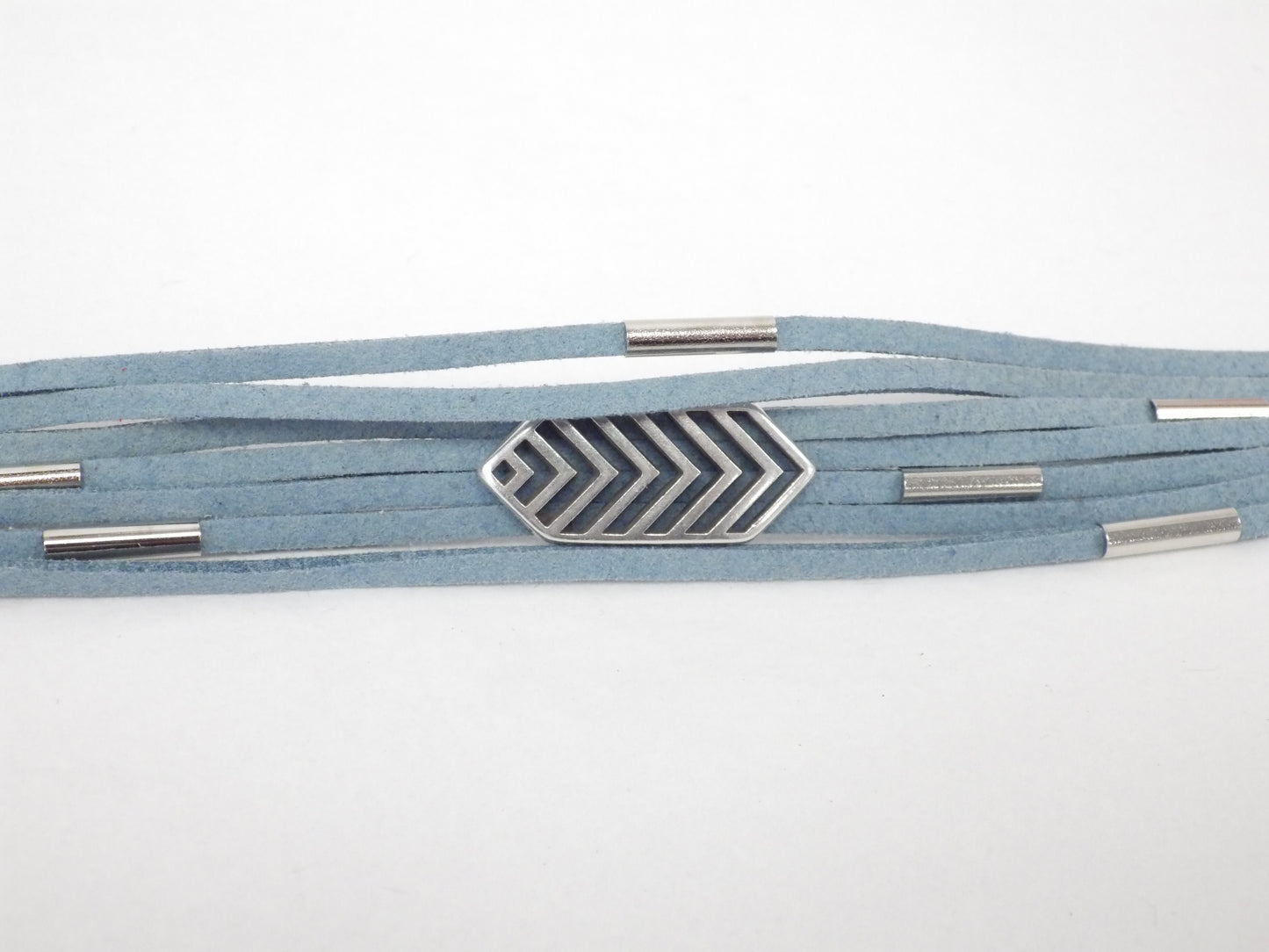 Bracelet cuir et inox - MJ Bijoux