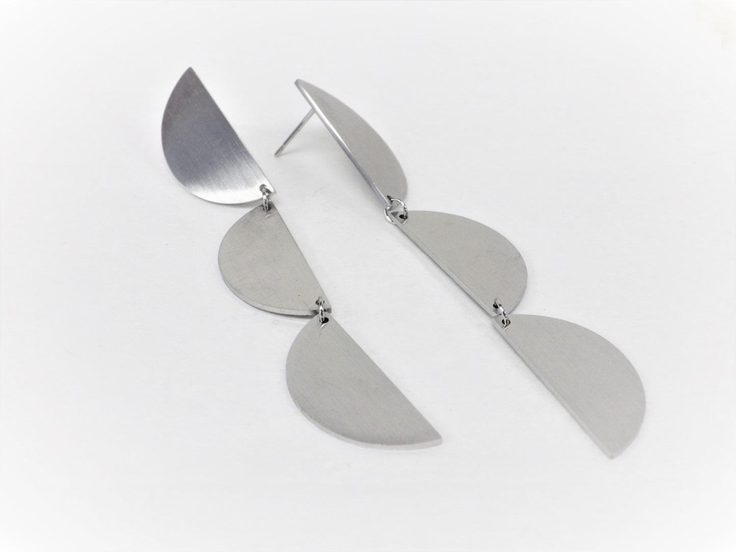 BO Triple demi-cercle suspendus Inox - Rouge Inox