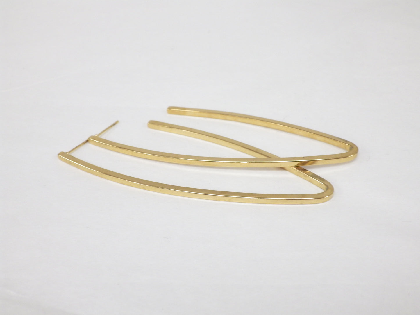 BO curved gold stem - Red Stainless Steel