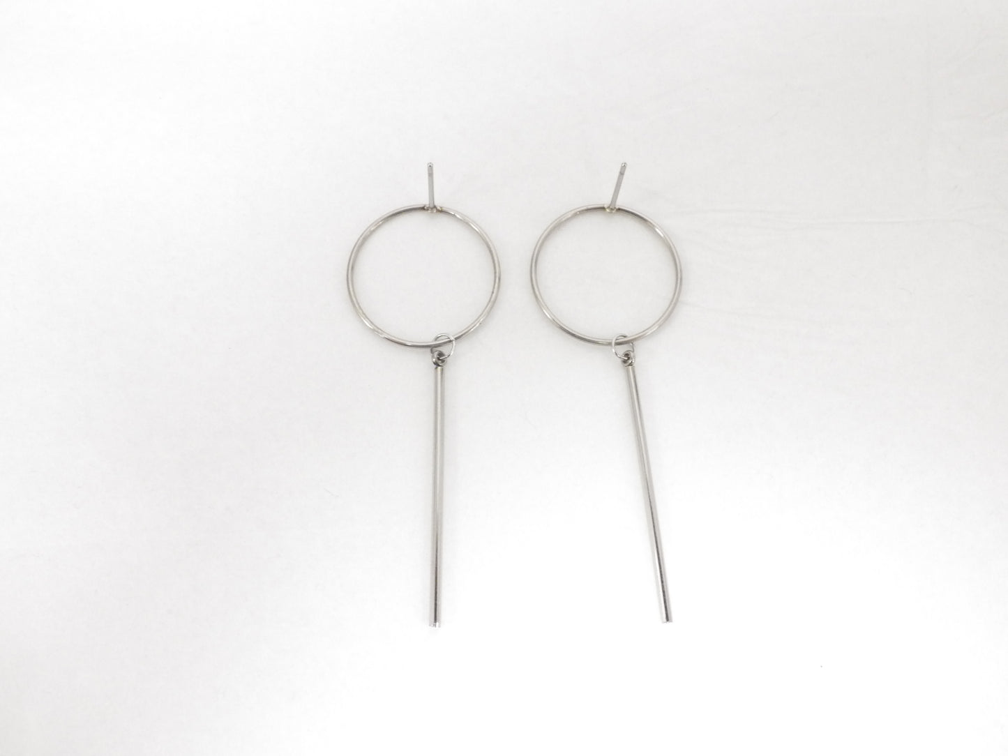 BO silver circle and stem - Red Inox