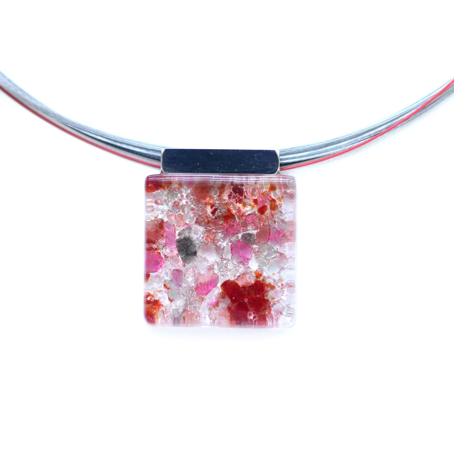 Collier pendentif Loza Corail - Créart