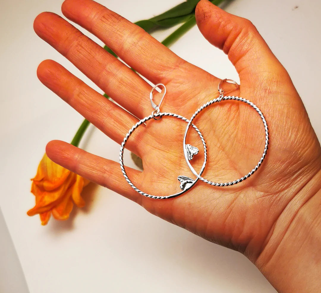 Anneaux Coeur de lune moyens - Marie-Ève Bordeleau