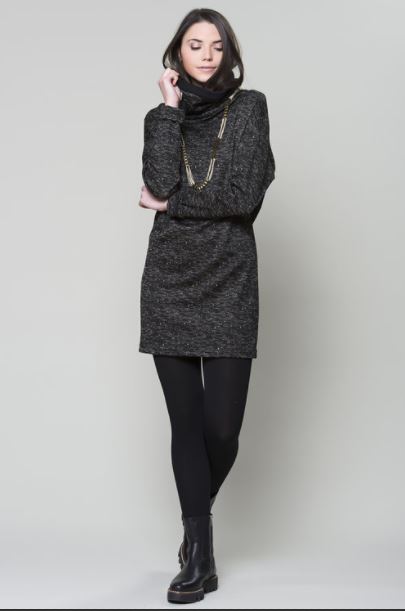 Robe Lola noir chiné gris - Ruelle