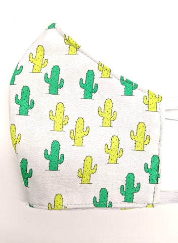 Blanc & cactus jaunes et verts