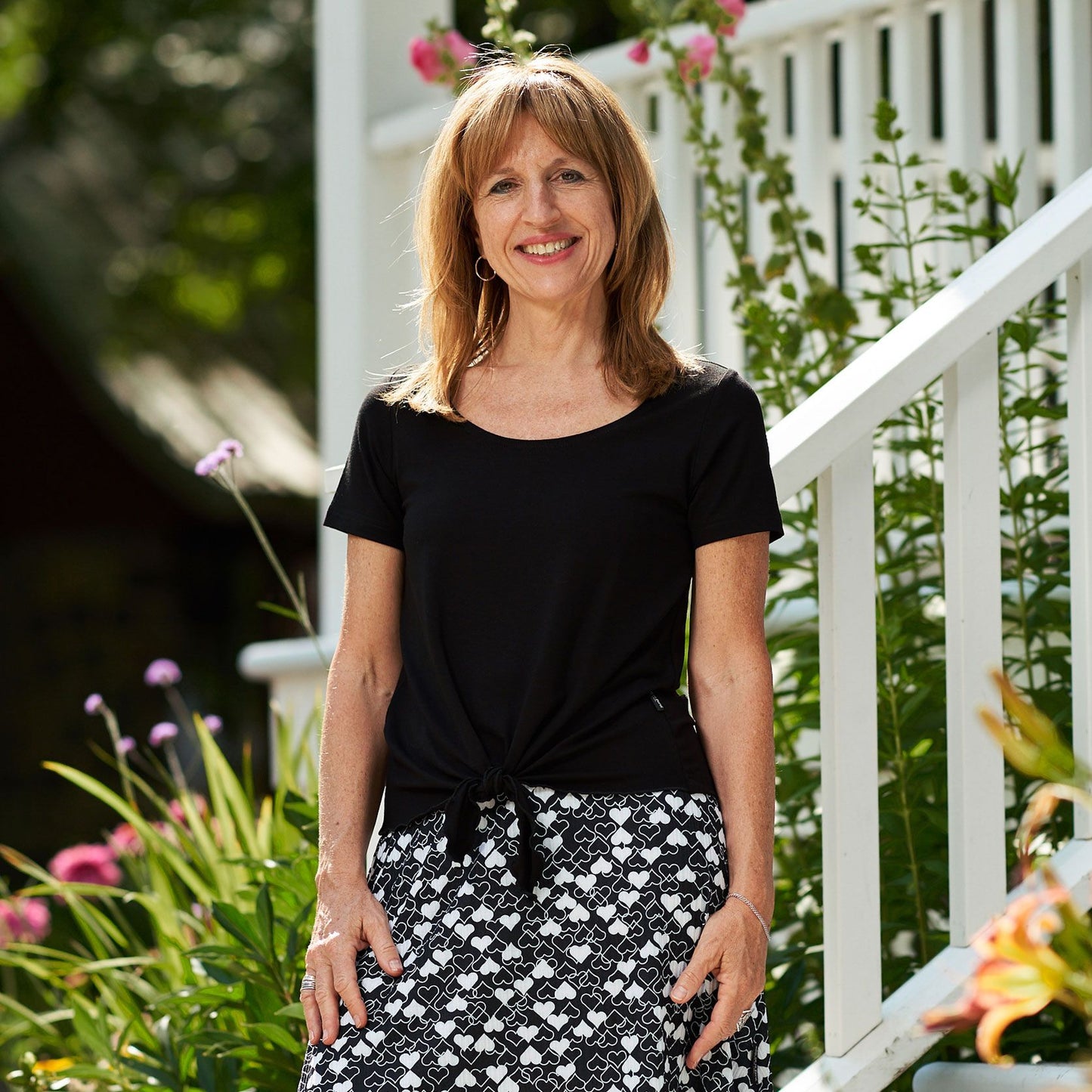 T-shirt Camélia - Noir - Rien ne se Perd